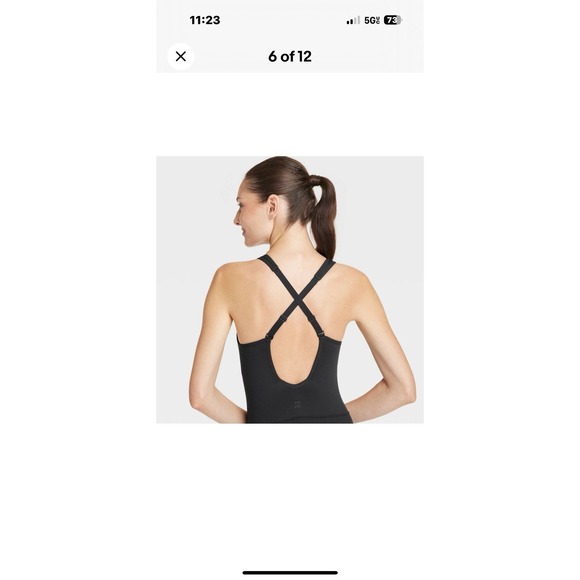 Women's Size XXL Square Neck Seamless Active Bodysuit - All In Motion - Picture 3 of 3